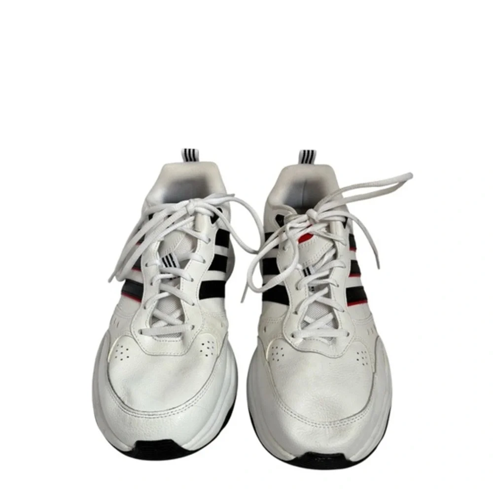 Adidas men’s strutter sneakers‎ white/red/black. Size 9. EUC.